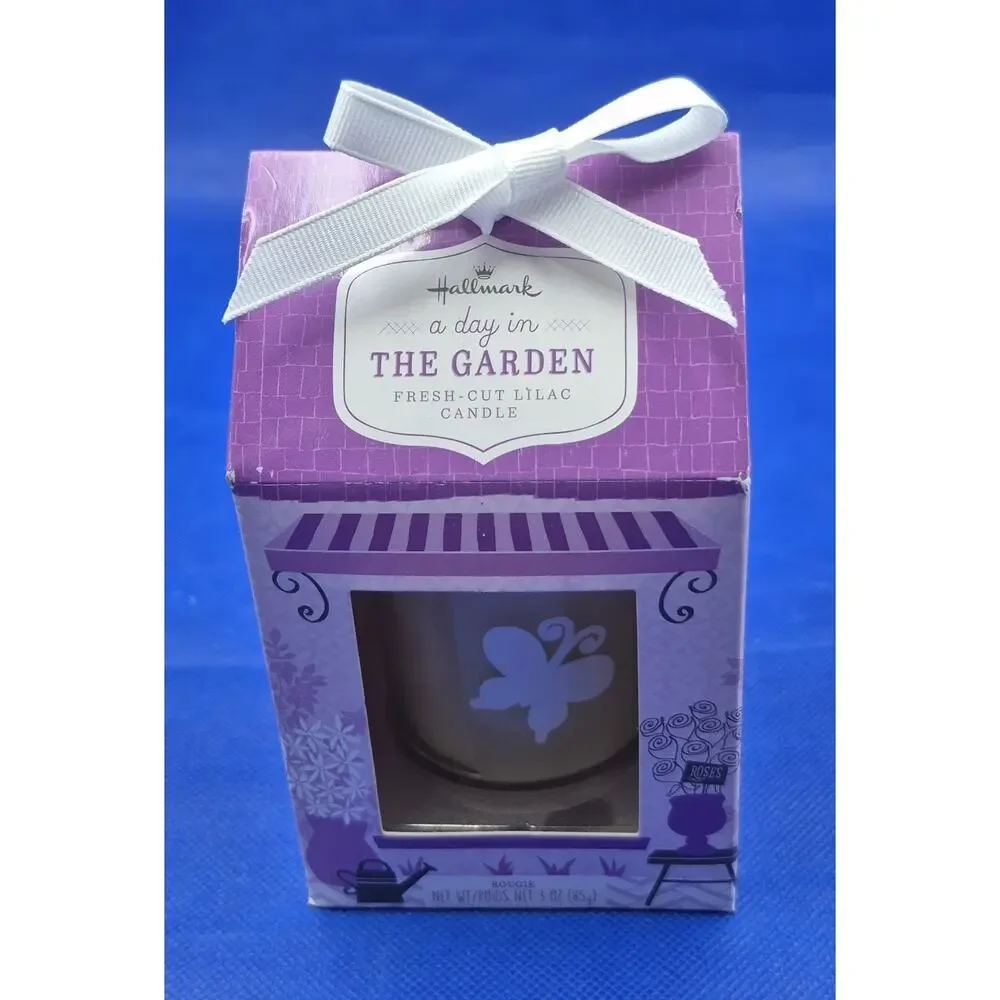 Hallmark A Day in the Garden Lilac Candle NEW